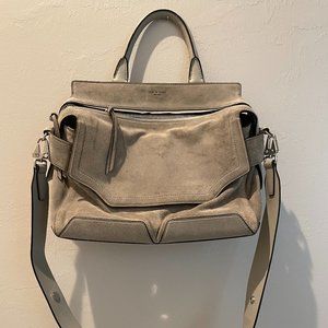 Rag & Bone grey suede and leather handbag.